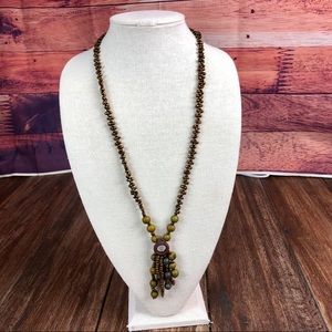 FINAL SALE:Olive Green Açaí Seed Necklace